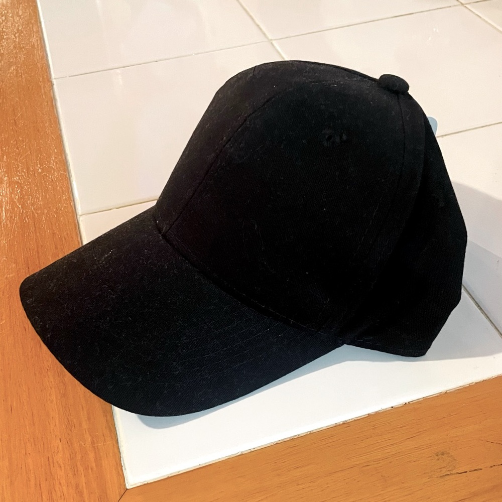 Men’s Plain Ball Cap Black